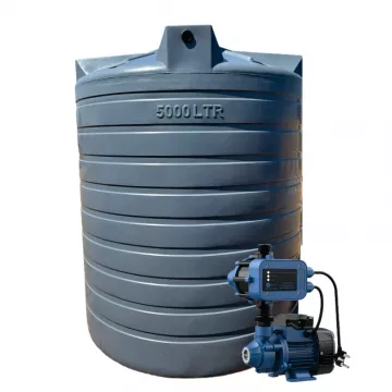 5000l Water tank and 0.37kw Peripheral Econo Booster pump Combo